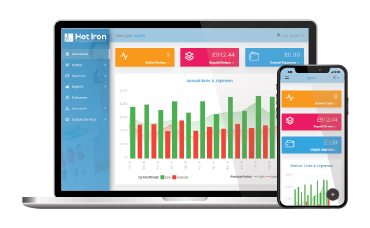 Accounting dashboard overview on a laptop